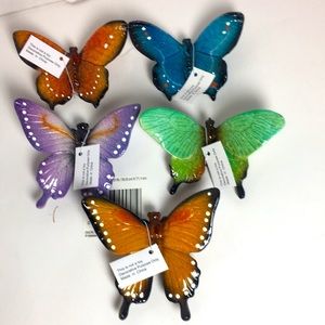 5 butterflies new with tags wall decor